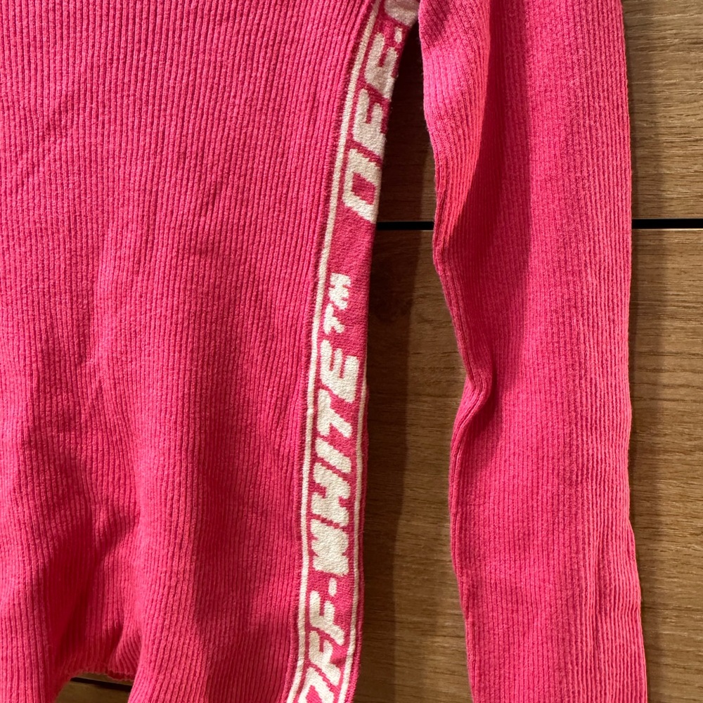 Pink Ribbed Long Sleeve Top - Picture 3 of 6
